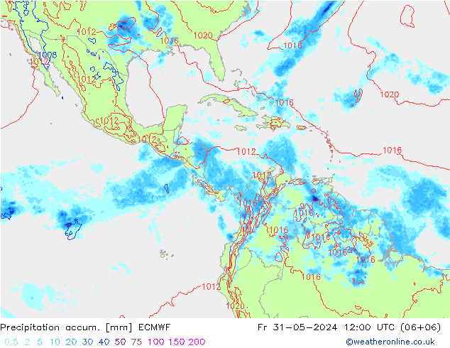 Toplam Yağış ECMWF Cu 31.05.2024 12 UTC