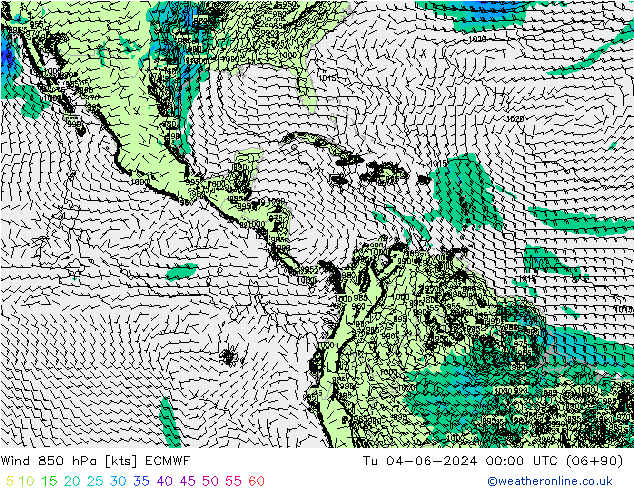 Wind 850 hPa ECMWF Tu 04.06.2024 00 UTC