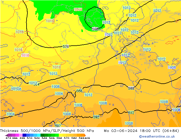 Thck 500-1000hPa ECMWF Mo 03.06.2024 18 UTC