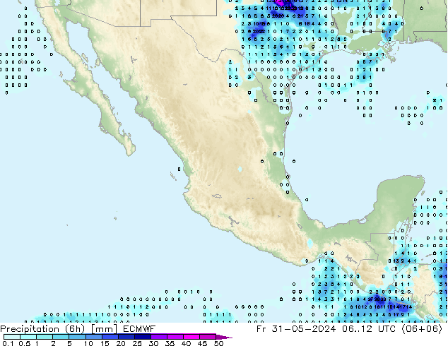 Z500/Rain (+SLP)/Z850 ECMWF vie 31.05.2024 12 UTC