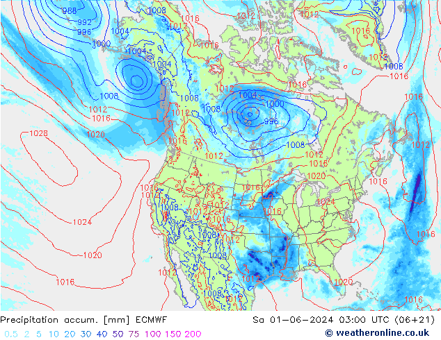 Totale neerslag ECMWF za 01.06.2024 03 UTC