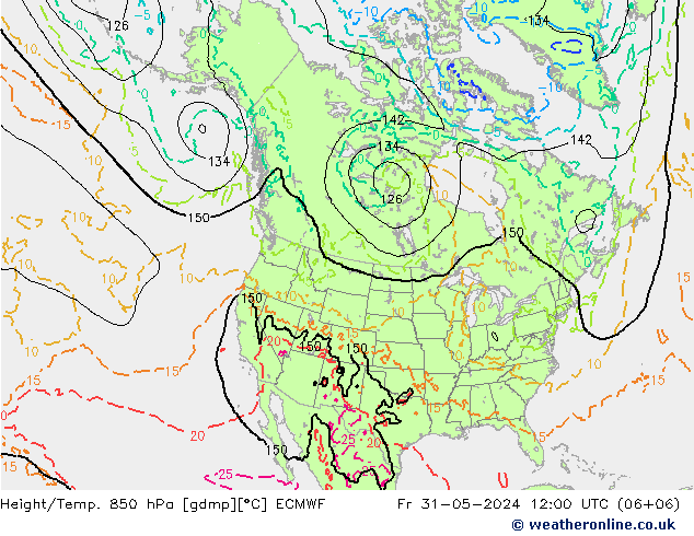 Z500/Rain (+SLP)/Z850 ECMWF Sex 31.05.2024 12 UTC