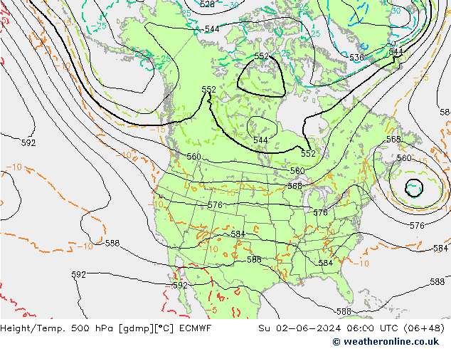 Z500/Rain (+SLP)/Z850 ECMWF Ne 02.06.2024 06 UTC