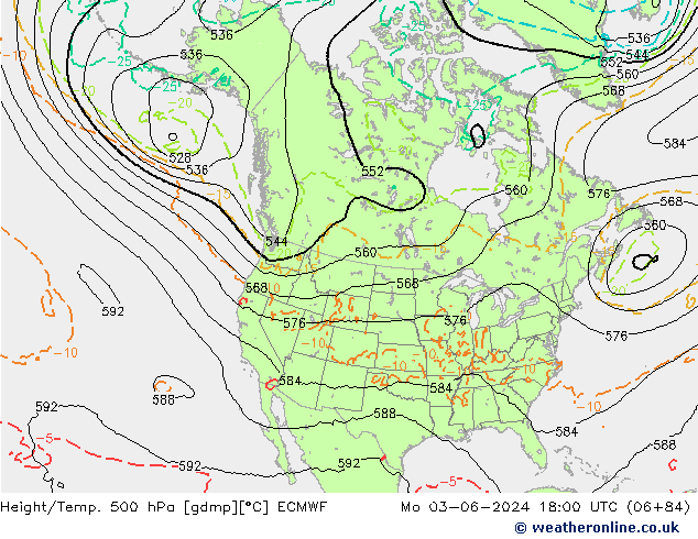 Z500/Rain (+SLP)/Z850 ECMWF Seg 03.06.2024 18 UTC