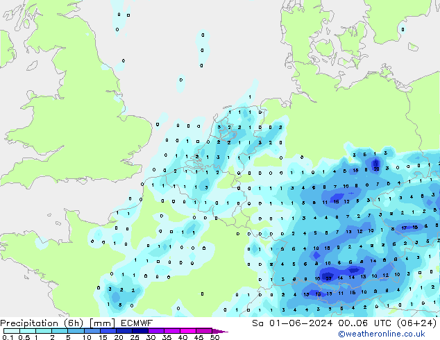 Z500/Rain (+SLP)/Z850 ECMWF Sa 01.06.2024 06 UTC