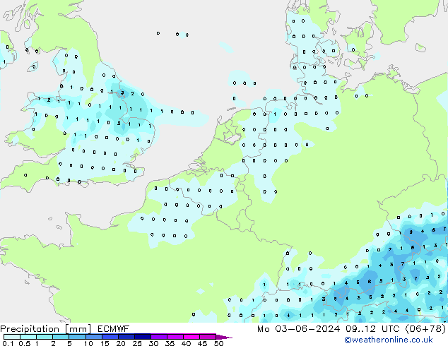 Precipitación ECMWF lun 03.06.2024 12 UTC