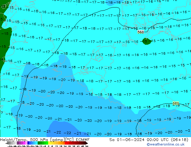 Z500/Rain (+SLP)/Z850 ECMWF sab 01.06.2024 00 UTC