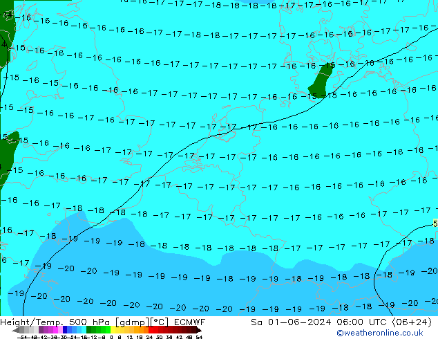 Z500/Rain (+SLP)/Z850 ECMWF Sa 01.06.2024 06 UTC