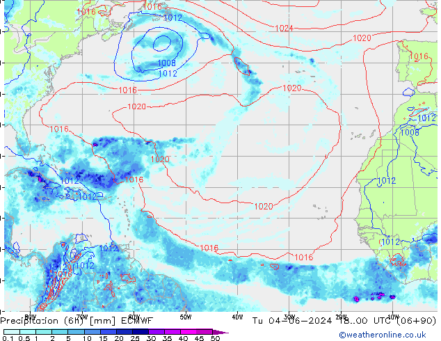 Z500/Rain (+SLP)/Z850 ECMWF Di 04.06.2024 00 UTC