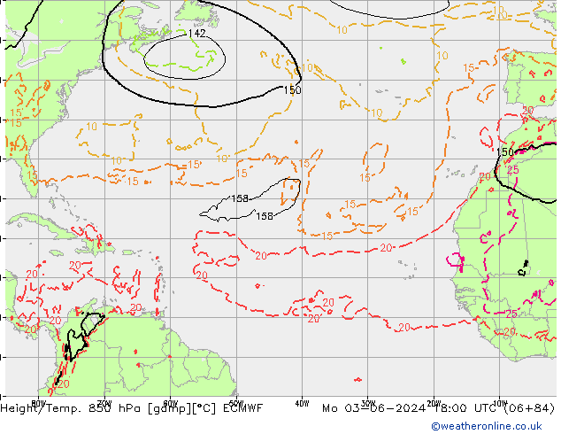 Z500/Rain (+SLP)/Z850 ECMWF lun 03.06.2024 18 UTC