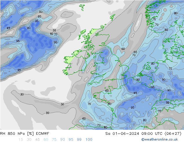 850 hPa Nispi Nem ECMWF Cts 01.06.2024 09 UTC