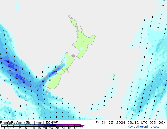 Z500/Rain (+SLP)/Z850 ECMWF пт 31.05.2024 12 UTC