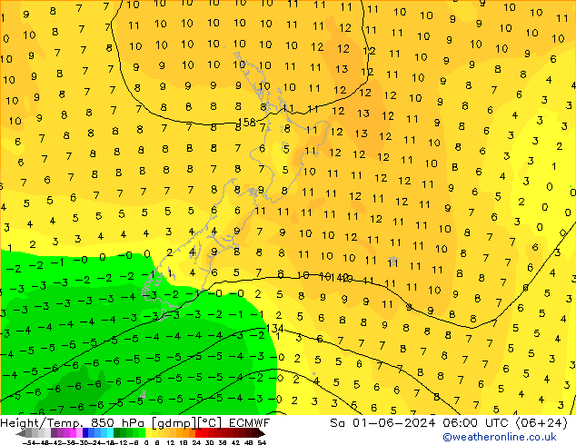 Z500/Rain (+SLP)/Z850 ECMWF  01.06.2024 06 UTC