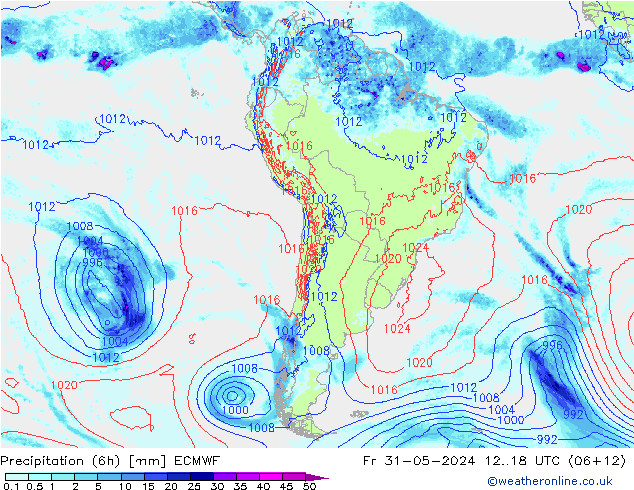 Z500/Yağmur (+YB)/Z850 ECMWF Cu 31.05.2024 18 UTC