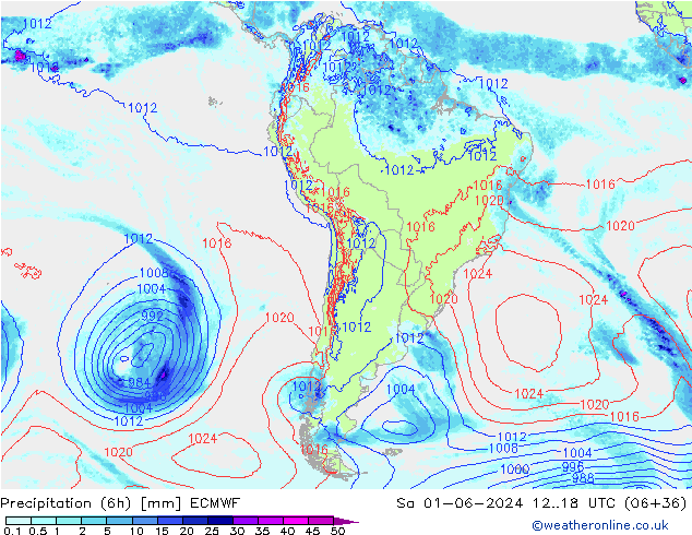 Z500/Rain (+SLP)/Z850 ECMWF sáb 01.06.2024 18 UTC