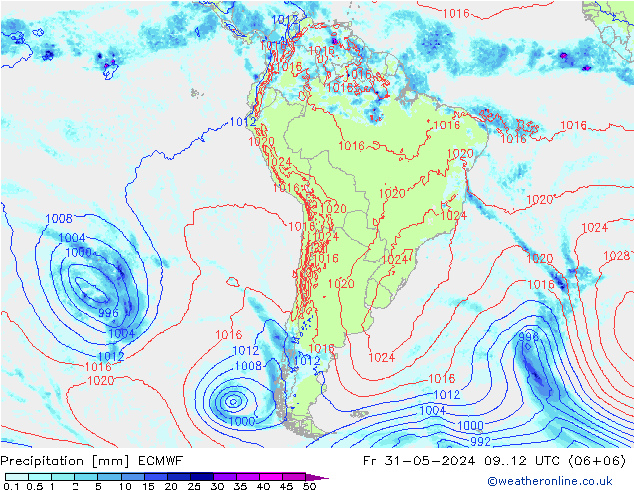 Précipitation ECMWF ven 31.05.2024 12 UTC