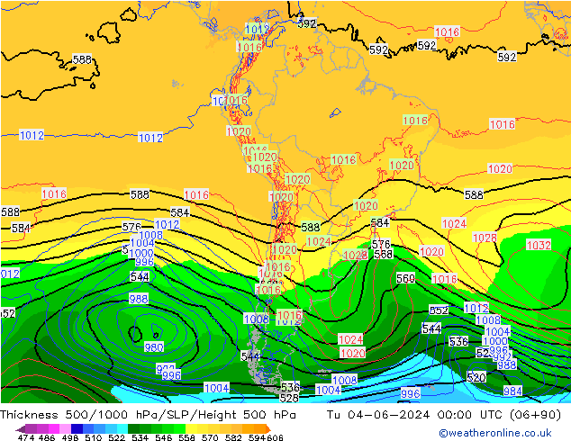 Thck 500-1000hPa ECMWF Ter 04.06.2024 00 UTC