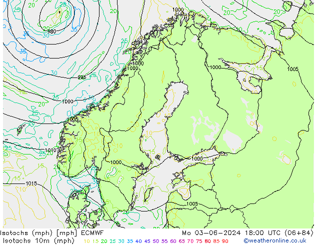 Isotachs (mph) ECMWF Mo 03.06.2024 18 UTC