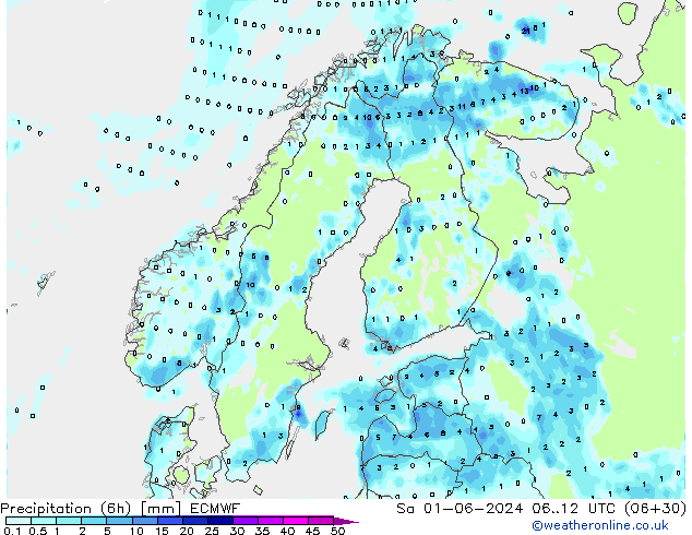 Z500/Rain (+SLP)/Z850 ECMWF Sa 01.06.2024 12 UTC