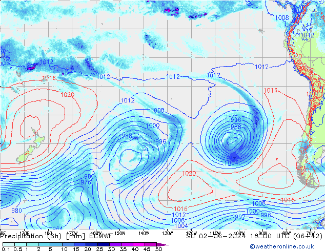 Z500/Rain (+SLP)/Z850 ECMWF  02.06.2024 00 UTC