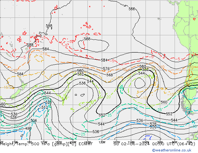 Z500/Rain (+SLP)/Z850 ECMWF  02.06.2024 00 UTC