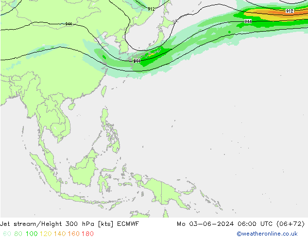 Jet stream ECMWF Seg 03.06.2024 06 UTC