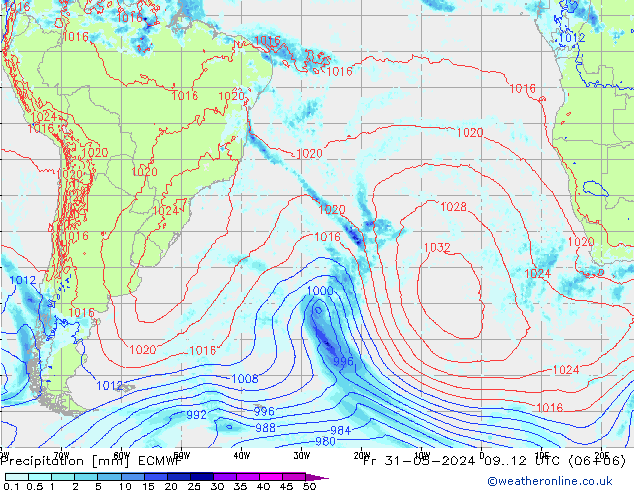 Precipitazione ECMWF ven 31.05.2024 12 UTC