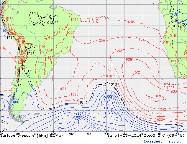 Yer basıncı ECMWF Cts 01.06.2024 00 UTC