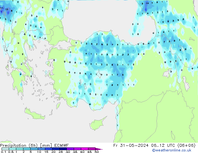 Z500/Rain (+SLP)/Z850 ECMWF пт 31.05.2024 12 UTC