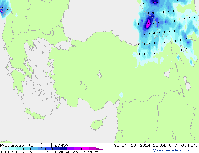 Z500/Yağmur (+YB)/Z850 ECMWF Cts 01.06.2024 06 UTC