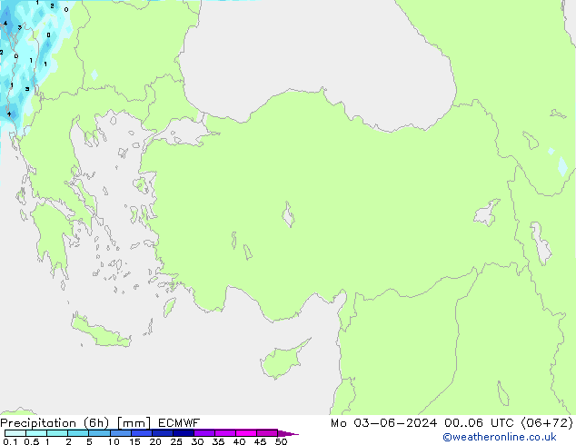 Z500/Rain (+SLP)/Z850 ECMWF пн 03.06.2024 06 UTC