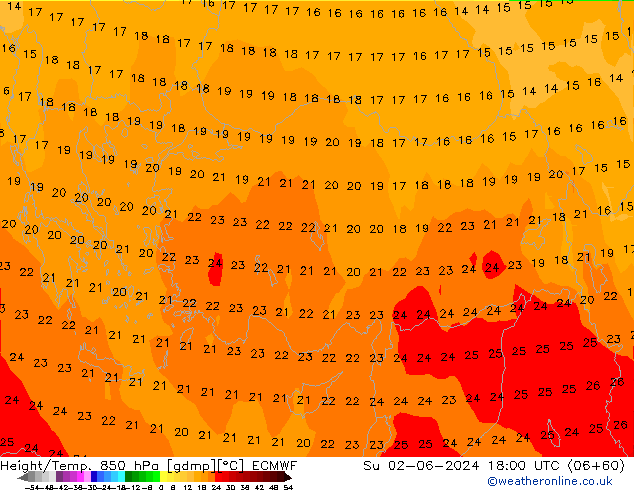 Z500/Rain (+SLP)/Z850 ECMWF nie. 02.06.2024 18 UTC