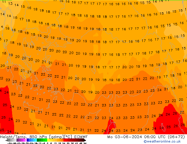 Z500/Rain (+SLP)/Z850 ECMWF пн 03.06.2024 06 UTC