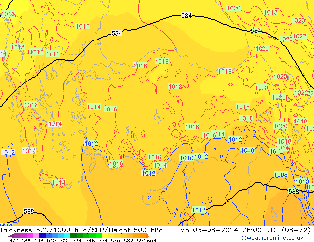 Thck 500-1000hPa ECMWF Mo 03.06.2024 06 UTC