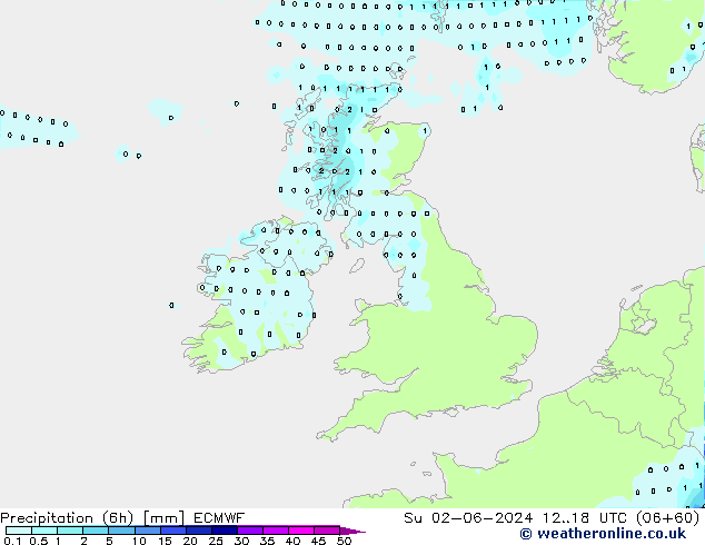 Z500/Rain (+SLP)/Z850 ECMWF Вс 02.06.2024 18 UTC