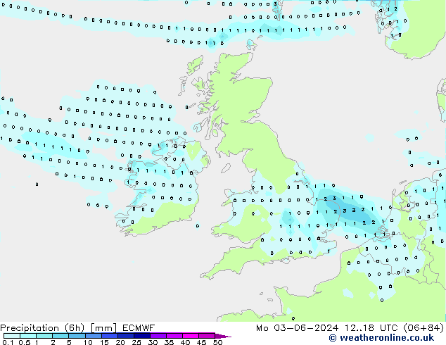 Z500/Rain (+SLP)/Z850 ECMWF lun 03.06.2024 18 UTC