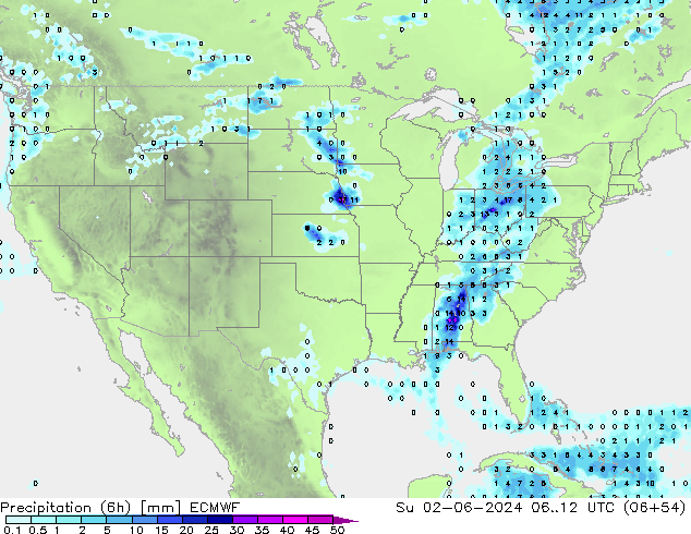 Z500/Rain (+SLP)/Z850 ECMWF Su 02.06.2024 12 UTC