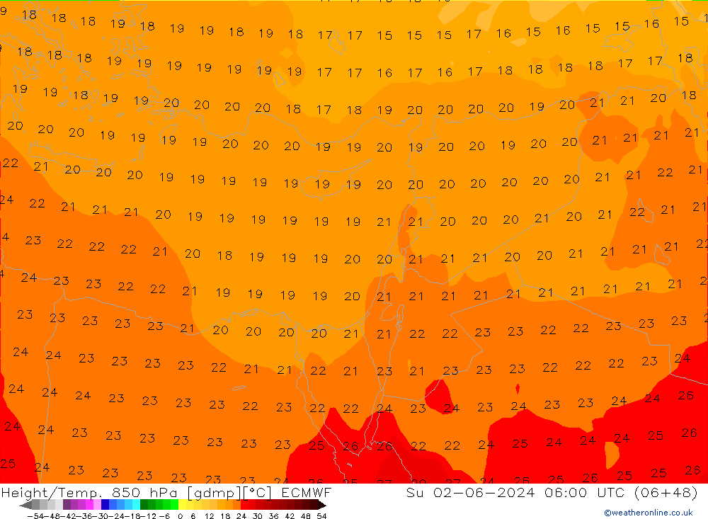 Z500/Rain (+SLP)/Z850 ECMWF nie. 02.06.2024 06 UTC