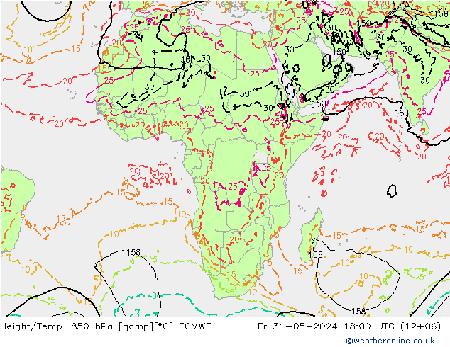 Z500/Rain (+SLP)/Z850 ECMWF Fr 31.05.2024 18 UTC