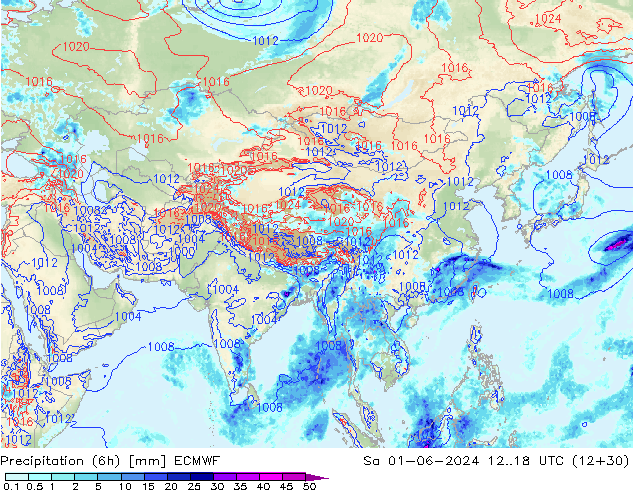 Z500/Rain (+SLP)/Z850 ECMWF Sáb 01.06.2024 18 UTC