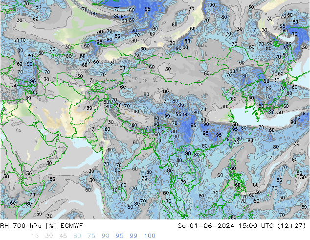 RH 700 hPa ECMWF Sa 01.06.2024 15 UTC