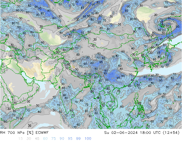 700 hPa Nispi Nem ECMWF Paz 02.06.2024 18 UTC