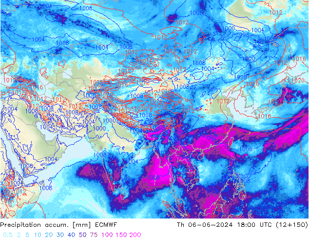 Toplam Yağış ECMWF Per 06.06.2024 18 UTC