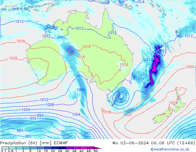 Z500/Rain (+SLP)/Z850 ECMWF Seg 03.06.2024 06 UTC