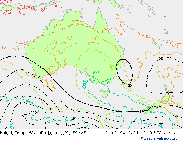 Z500/Rain (+SLP)/Z850 ECMWF Sa 01.06.2024 12 UTC