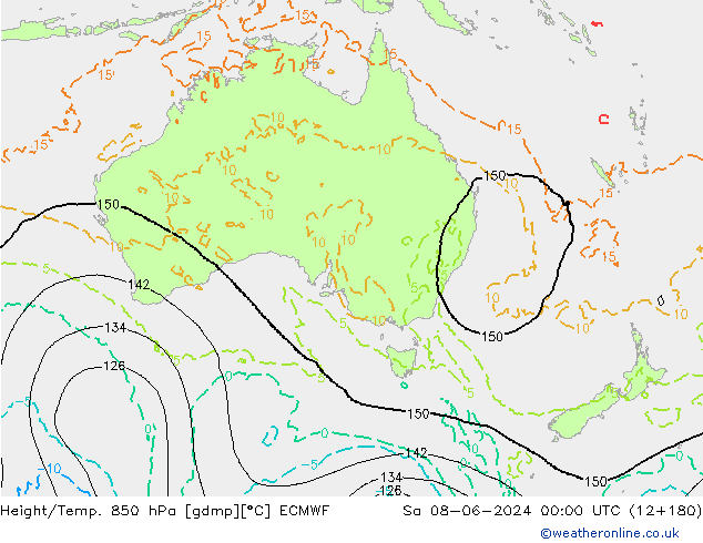 Z500/Rain (+SLP)/Z850 ECMWF So 08.06.2024 00 UTC