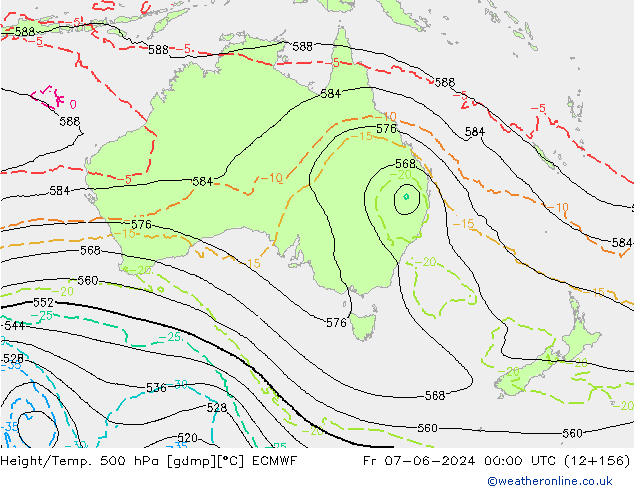 Z500/Rain (+SLP)/Z850 ECMWF Sex 07.06.2024 00 UTC