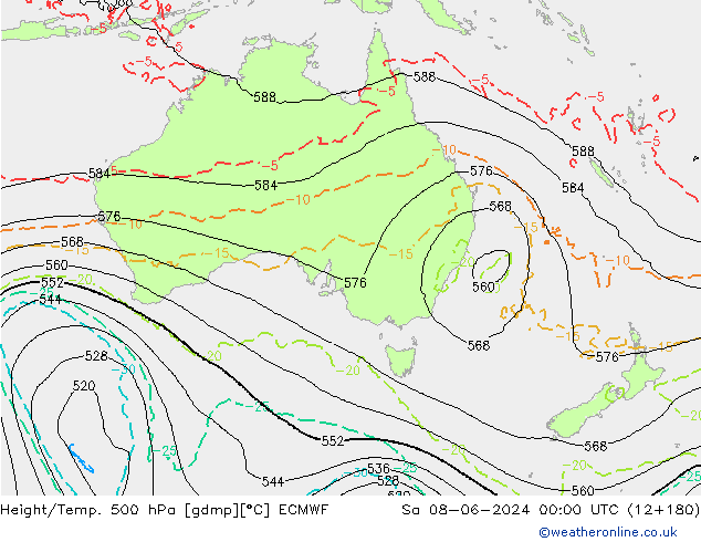 Z500/Rain (+SLP)/Z850 ECMWF So 08.06.2024 00 UTC