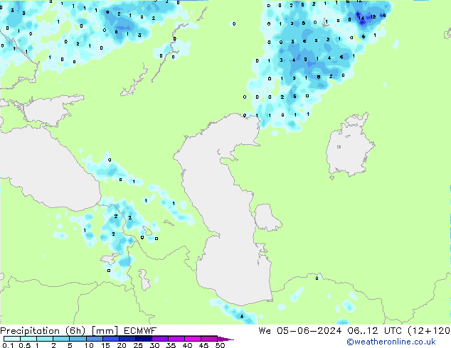 Z500/Rain (+SLP)/Z850 ECMWF We 05.06.2024 12 UTC