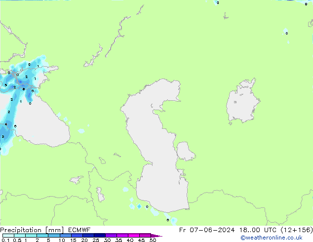 Precipitation ECMWF Fr 07.06.2024 00 UTC